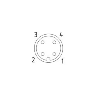 M12 Fem Droit 4p; Câble 10m-Lire la description