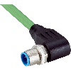 M12D Mâle Coudé 4p; Câble PUR Blindé 4 fils Vert Cpc 10m Profinet