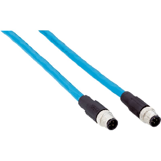 M12D Mâle Droit 4p/M12D Mâle Droit 4p; Câble PUR Cpc 2m (Ethernet)-Lire la description