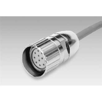 M23 Fem Droit 12p (sens horaire); Câble PVC Blindé Gris 5m-Lire la description