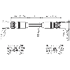 M12A Fem Droit 8p/M12A Mâle Droit 8p; PUR Blindé 8x0.25 Noir Cpc 10m