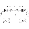 M12A Fem Droit 8p/M12A Mâle Droit 8p; Câble PUR 8x0.25 Noir Cpc 3m