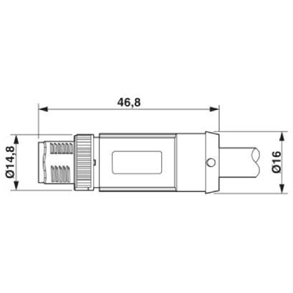 M12 Fem Droit 4p/M12 Mâle Droit; Câble 2m-Lire la description