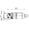 M12A Fem Droit 6p/M12A Mâle Droit 6p; PUR Blindé Vert Cpc 0.3m