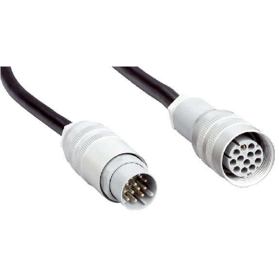 M26 Fem Droit 12p/M26 Mâle Droit 12p; Câble PVC Blindé 12x0,75 3m-Lire la description