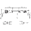 M12A Fem Droit 3p/M08A Mâle Droit 3p; PUR 3x0.25 Noir Cpc 1m
