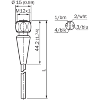 M12A Fem Droit 4p Inox V4A F&B; Câble PP 4x0.34 Gris 10m