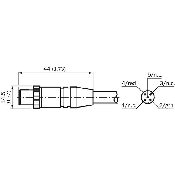 M12B Mâle Droit 5p; Câble PUR 2 fils Cpc 10m Profibus DP-Lire la description