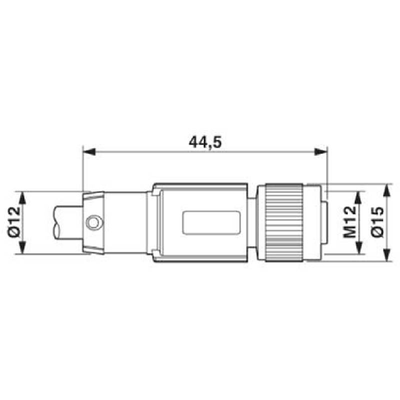 M12A Fem Droit 12p; Câble PVC 12x0,14 Noir 3m-Lire la description