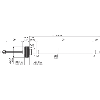 Codeur linéaire pour vérin 0-500 mm-Lire la description