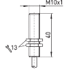 DPM M10 REED NO 250VAC/DC Laiton 40mm / Câble 5m PVC