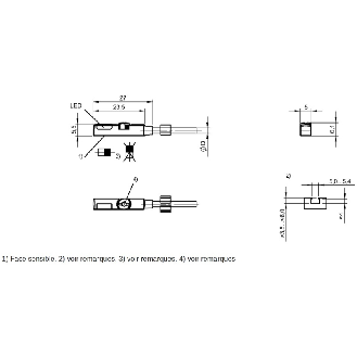 DPM Vérins rainures en T PNP NF lg23.5mm 10-30Vdc / Câble 2m PUR-Lire la description
