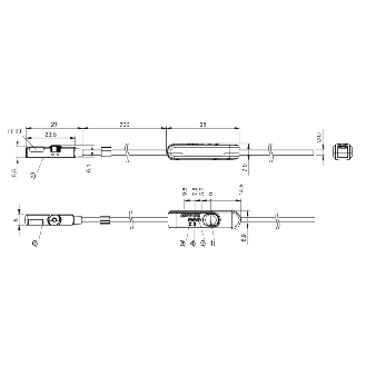 DPM Vérins rainures en T PNP NO lg23.5mm 10-30Vdc / Câble 2m PUR-Lire la description