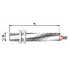 DPM M12 REED NO P10mm noyé 70mm Laiton 250VAC/DC / Câble 2m PVC