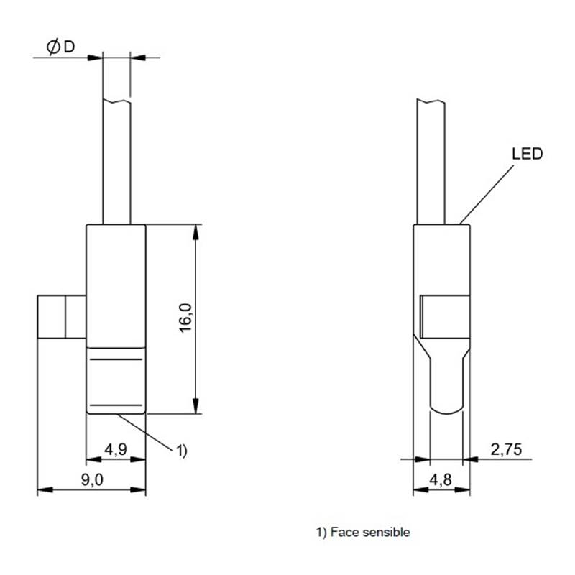 DPM Vérins cylindriques PNP NO 10-30VDC / Câble 2m PUR-Lire la description