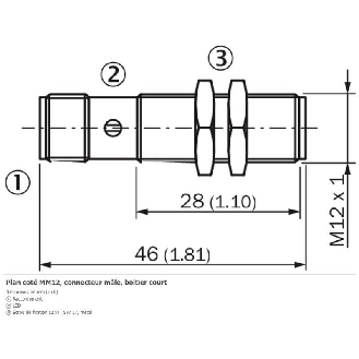 DPM M12 PNP NO P60mm sur aimant MAG-3010-B / M12 4P-Lire la description