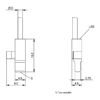 DPM Vérins cylindriques PNP NO 10-30VDC / Câble 3m PUR-Lire la description