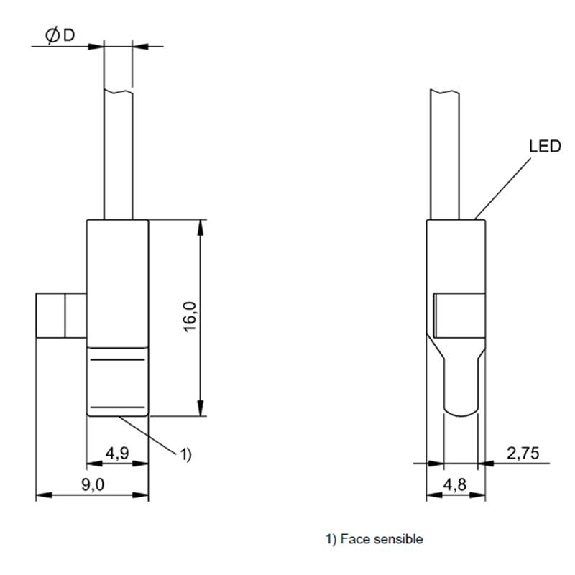 DPM Vérins cylindriques PNP NO 10-30VDC / Câble 5m PUR-Lire la description