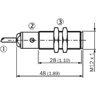 DPM M12 PNP NF P60mm 10-30VDC / Câble 2m-Lire la description