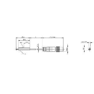 DPM Vérins Divers PNP NO 25.5x3x4.5mm 10-30Vdc / M08 3P+C0.3m PUR-Lire la description