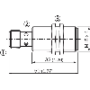 DPM M18 PNP NF P70mm (sur MAG-3010-B) lg50(32)mm Laiton / M12 4P