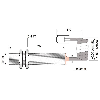 DPM M12 REED NO P20mm noyé 70mm Laiton 220VAC / RJ4/4+Câble 2m PUR