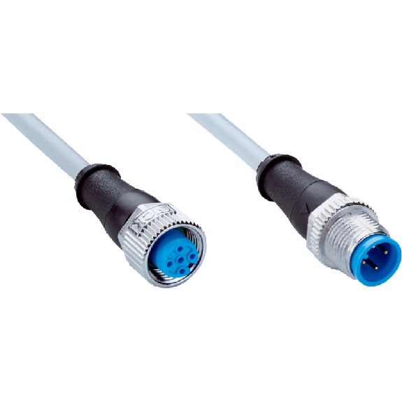 M12A Fem Droit 4p/M12A Mâle Droit 4p; Câble PVC 4x0.34 Gris Cpc 20m M12A Fem Droit 4p/M12A Mâle Droit 4p; Câble PVC 4x0.34 Gris Cpc 20m-Lire la description