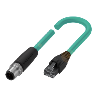M12D Mâle Droit 4p/RJ45 Mâle Droit 8p; Câble TPE Blindé 4 fils 5m-Lire la description