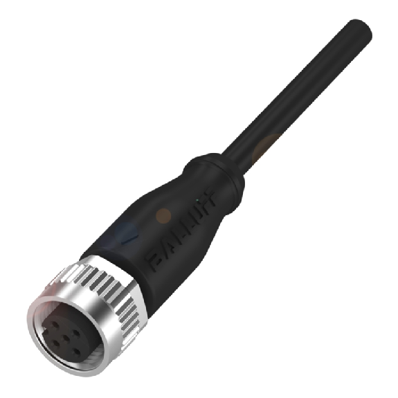 M12A Fem Droit 5p; Câble PUR Soudage 4x0.34 Noir Cpc 1m-Lire la description