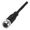 M12A Fem Droit 5p; Câble PUR Soudage 4x0.34 Noir Cpc 1m