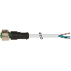M12A Fem Droit 5p; Câble PUR (UL/CSA) 5x0.34 Gris Cpc 20m
