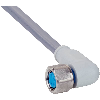 M08A Fem Coudé 4p Inox V4A; Câble PVC 4x0.25 Gris 10m
