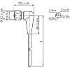 M12A Fem Coudé 4p Inox V4A F&B; Câble PP 4x0.34 Gris 5m