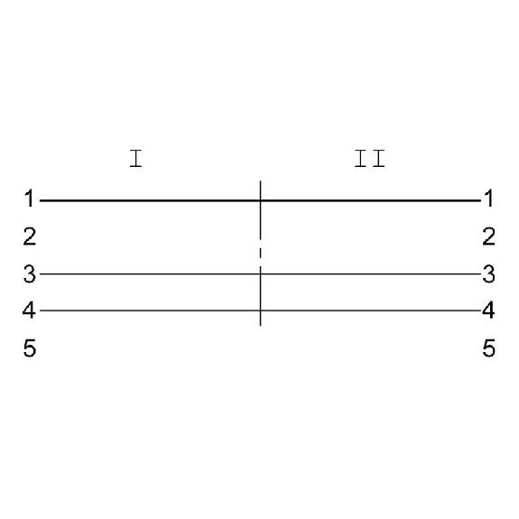 M12A Fem Droit 5p/M12A Mâle Droit 3p; Câble PUR 3x0.34 Noir Cpc 5m-Lire la description