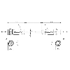 M12A Fem Droit 5p/M12A Mâle Droit 3p; Câble PUR 3x0.34 Noir Cpc 5m