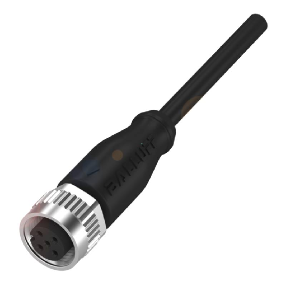 M12A Fem Droit 5p; Câble PUR 5x0.34 Noir Cpc 3m (60V)-Lire la description