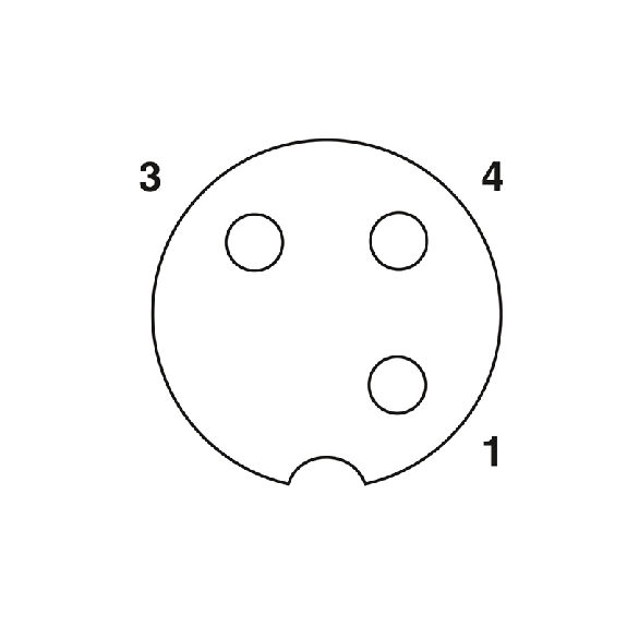 M12A Fem Droit 3p; Câble PUR Gris/Noir 5m-Lire la description