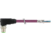 M12A Mâle Coudé 5p; PUR Blindé 2x0,25+2x0,34 1,5m DeviceNet/CANopen