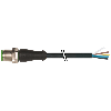M12A Mâle Droit 5p; Câble PUR 5x0.34 Noir Cpc 5m