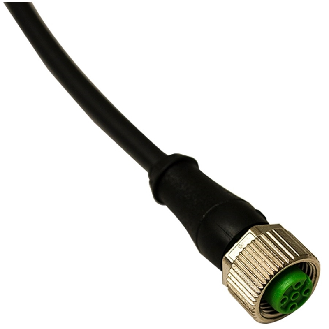 M12A Fem Droit 5p; Câble PVC 10m-Lire la description