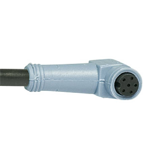 M08A Fem Coudé 6p; Câble PVC 6x0.14 Gris 10m-Lire la description