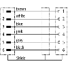 M12A Fem Droit 6p/M12A Mâle Droit 6p; PUR Blindé Vert Cpc 30m