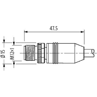 M12A Fem Droit 6p/M12A Mâle Droit 6p; PUR Blindé Vert Cpc 30m-Lire la description