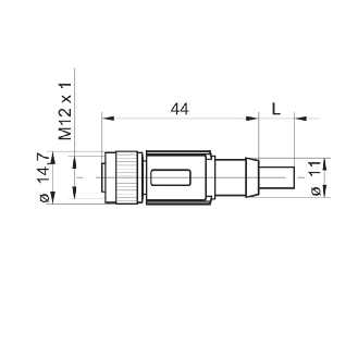 M12A Fem Droit 5p; Câble PUR Blindé Cpc 2m-Lire la description