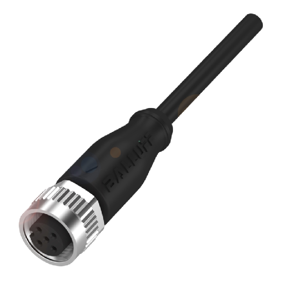 M12A Fem Droit 5p; Câble PUR 3x0.34 Noir Cpc 5m (250VAC)-Lire la description