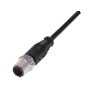 M12A Mâle Droit 4p; Câble PUR 4x0.34 Noir Cpc 0,6m (250V)