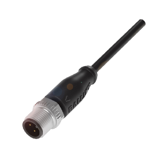 M12A Mâle Droit 4p; Câble PUR 4x0.34 Noir Cpc 0,6m (250V)-Lire la description