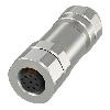 M12A Mâle Droit 8p Inox; Bornes à vis (x8) <0.50mm², Ø5.5-8.6mm