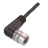 M16 Fem Coudé 8p; Câble PUR Blindé 8x0.25 Noir Cpc 50m