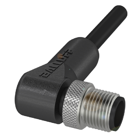 M12A Mâle Coudé 5p; Câble PUR Blindé 5x0.34 Noir Cpc 10m (60V)-Lire la description